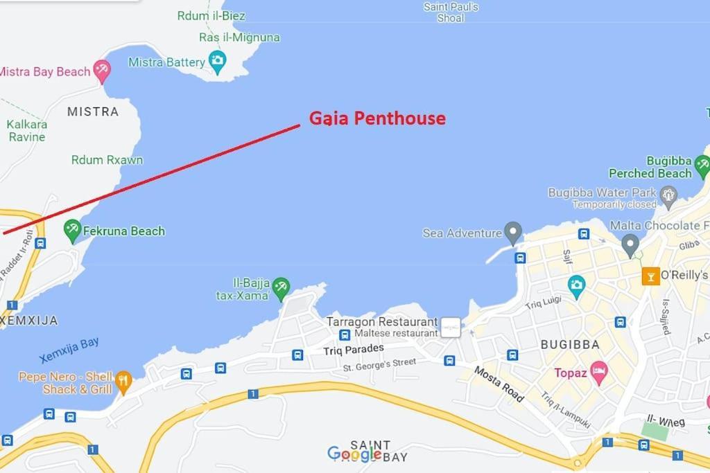 خليج سانت بول Gaia Penthouse Sea And Country Views Home المظهر الخارجي الصورة